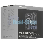 Вентилятор Thermaltake Toughfan EX14 Pro реверсивный 140x140x25mm черный 4-pin 31.6-34.1dB Ret (CL-F172-PL14BL-A)