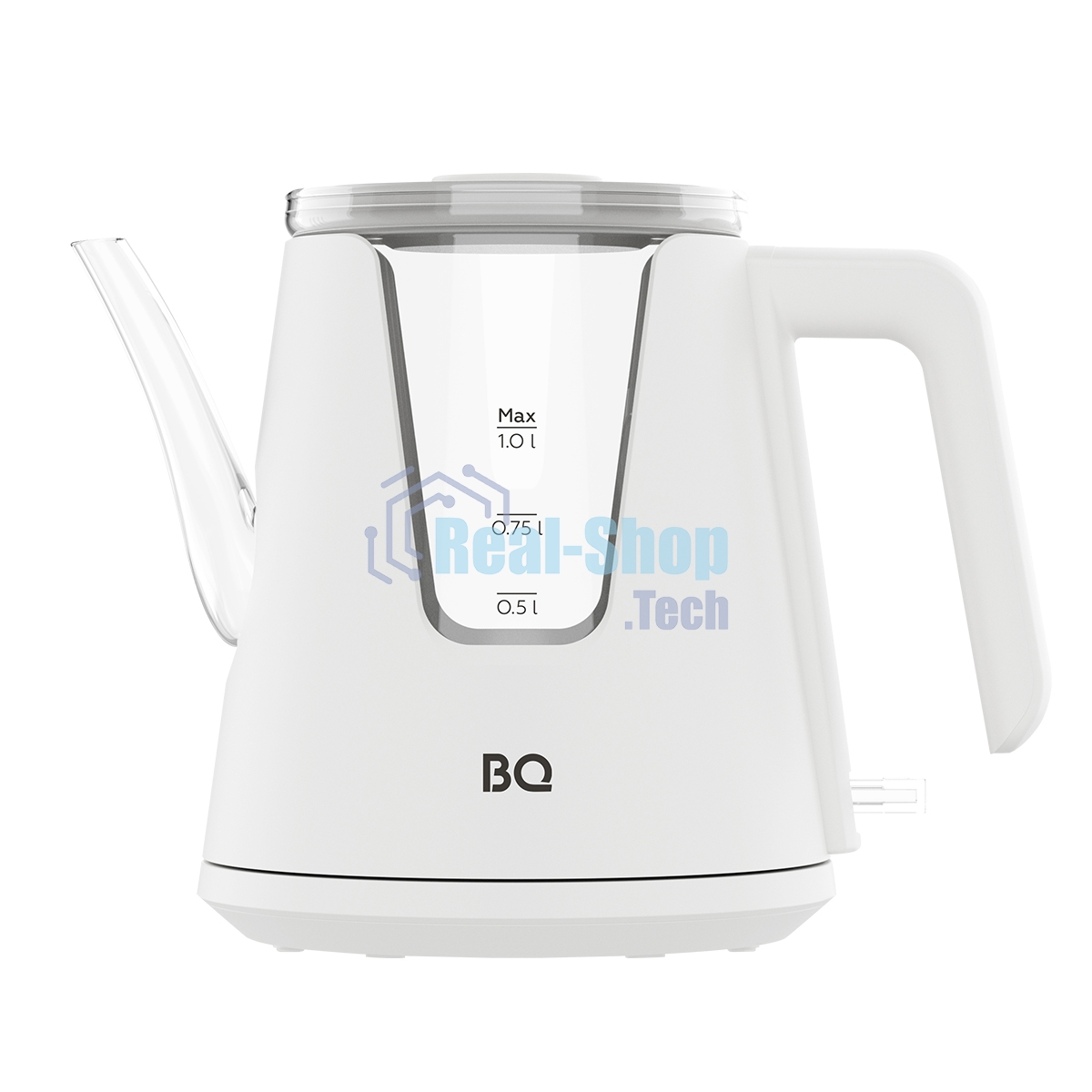 Электрочайник BQ KT0046DW белый, 1 л, 2200 Вт, скрытый нагревательный элемент