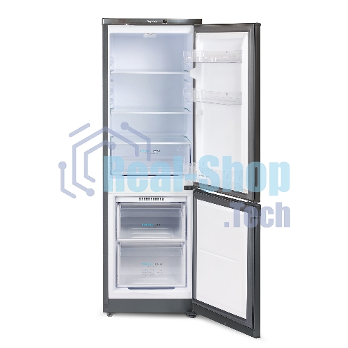 Холодильник Бирюса W418 графит двухкамерный 125/55л морозилка снизу