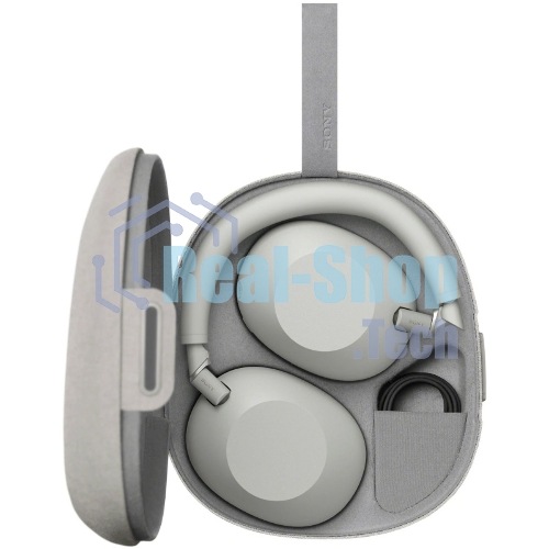 Беспроводные/проводные наушники Sony WH-1000XM6 серебро, полноразмерные, Bluetooth + проводной, адаптивное активное шумоподавление, до 40 ч