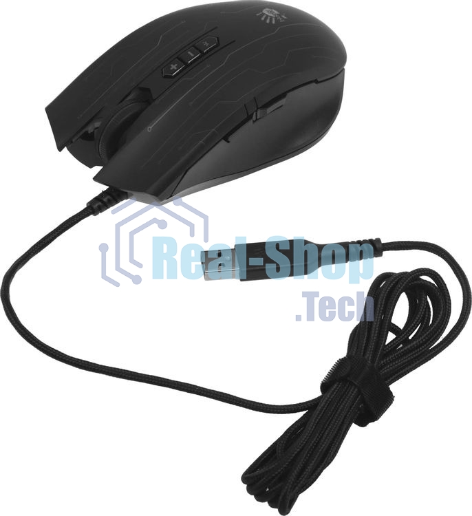 Мышь проводная A4Tech Bloody Q82 черный, 3200 dpi, USB, кнопки - 8