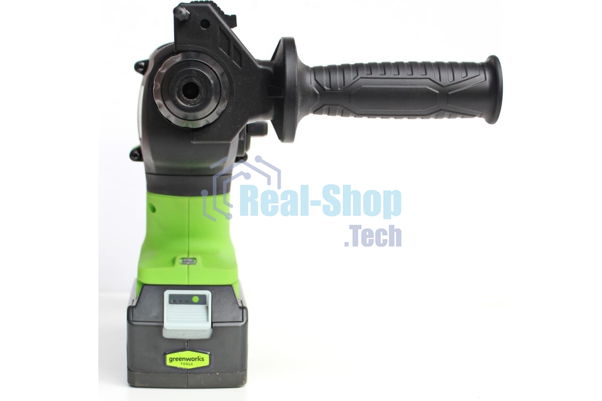 Перфоратор GreenWorks GD24SDS2, 24 В, 2 Дж, от аккумулятора