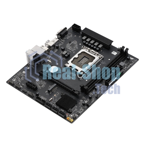 Материнская плата Maxsun Challenger B760M-F, LGA 1700, Intel B760, 2xDDR4, 3xSATA III, 2xM.2, 1xPCIe 4.0 x16, 1xHDMI, 1xVGA, 1xRJ-45 1Gb LAN, 2xUSB 3.2 Gen 1, 4xUSB 2.0, 3x3.5 мм, 5.1, mATX