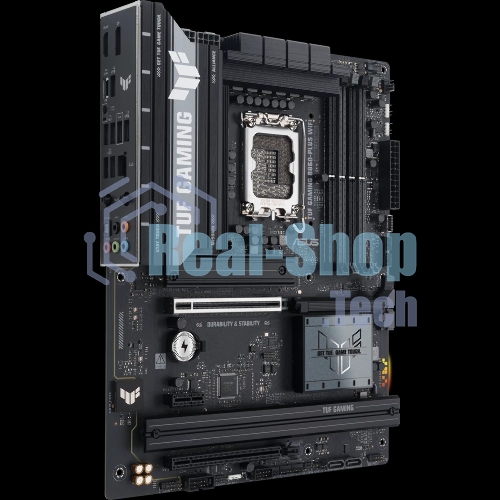 Материнская плата ASUS TUF GAMING B860-PLUS WIFI, LGA 1851, Intel B860, 4xDDR5, 4xSATA, 3xM.2, 1xPCIe 5.0 x16, 1xPCIe 4.0 x16, 1xDP, 1xHDMI, 1x 2.5Gb LAN, 1xUSB 20Gbps, 2xUSB 10Gbps, 3xUSB 5Gbps, 2xUSB 2.0, 5x3.5 мм, 7.1, ATX