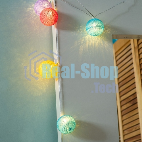 Тайские фонарики Neon-night Фейерверк 5 м, 25 LED, прозрачный ПВХ, теплый белый, питание USB