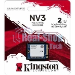 Накопитель SSD Kingston NV3, 2000Gb, M.2(22x30мм), NVMe, PCIe 4.0 x4, 3D TLC, R/W 6000/5000Mb/s, TbW 640, DWPD 0.2