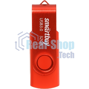 Флешка USB Smartbuy Twist Red (SB032GB3TWR), 32Gb, USB 3.0/3.1, R/W 70/40, красный