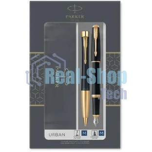 Набор ручек Parker Urban Core FK200 (CW2093381) Muted черный GT сталь нержавеющая, подарочная коробка ручка перьевая, ручка шариковая