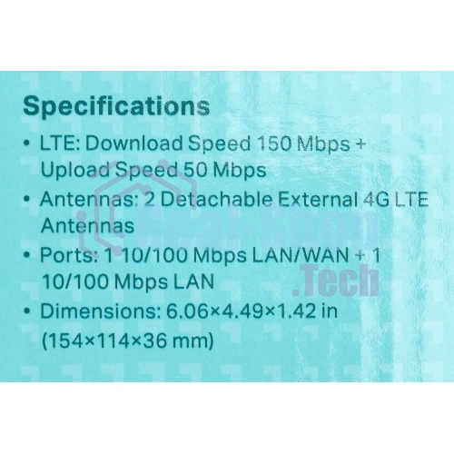Роутер беспроводной TP-Link TL-MR100 N300 10/100BASE-TX/4G(3G) cat.4 черный