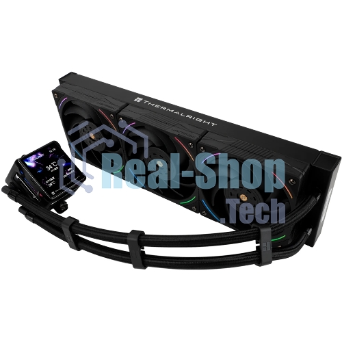 Система жидкостного охлаждения Thermalright Elite Vision 360 (360mm, LED, Black, ARGB/Fans: 3x120mm, 69CFM, 27dBA, 2150RPM/Pump height 63mm, Rad thickness 27mm/S: 1700, 1200, 1851, 115X, 2011, 2066, AM5, AM4)