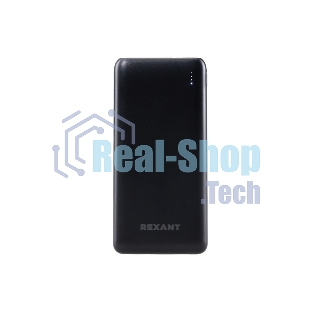 Портативный аккумулятор Rexant Power Bank (аккумуляторная батарея) 10000 mAh с Quick Charge и Power Delivery, черное