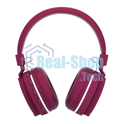 Беспроводные наушники MORE CHOICE HW15 вишневый, накладные, Bluetooth, до 6 ч