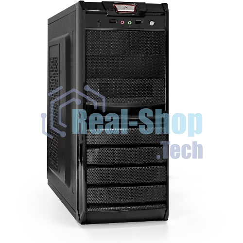 Компьютерный корпус ExeGate EX278398RUS Miditower ExeGate XP-329S Black, ATX, (XP450, Black,120мм), 2хUSB, Audio