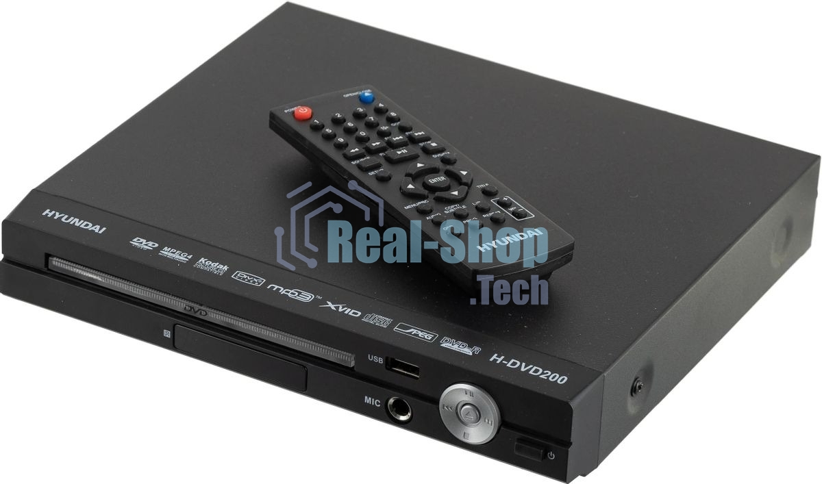 Плеер DVD Hyundai H-DVD200 черный Караоке ПДУ