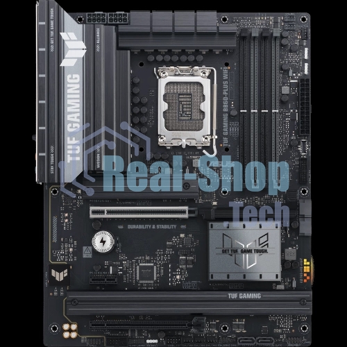 Материнская плата ASUS TUF GAMING B860-PLUS WIFI, LGA 1851, Intel B860, 4xDDR5, 4xSATA, 3xM.2, 1xPCIe 5.0 x16, 1xPCIe 4.0 x16, 1xDP, 1xHDMI, 1x 2.5Gb LAN, 1xUSB 20Gbps, 2xUSB 10Gbps, 3xUSB 5Gbps, 2xUSB 2.0, 5x3.5 мм, 7.1, ATX