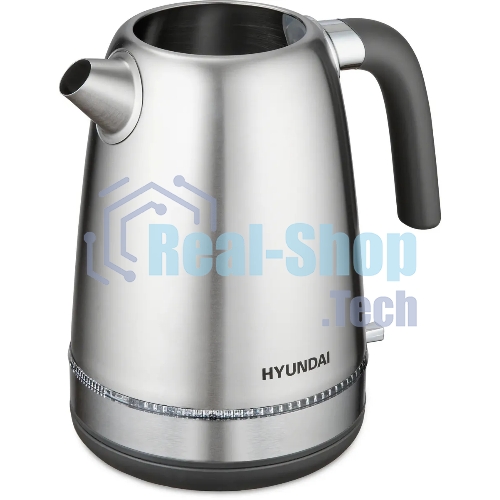 Чайник электрический Hyundai HYK-S5806 1.7 л, 2200 Вт, серебристый матовый/черный