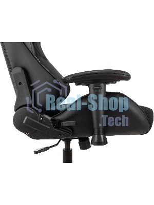 Кресло Бюрократ VIKING 4 AERO BLACK EDITION черный, экокожа, 120 кг, механизм качания