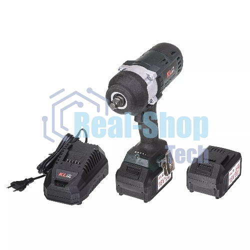 Профессиональный бесщеточный гайковерт аккумуляторный KLPRO KLSS18BHX-50 (18В, Li-ion-2шт, 5.0Ач, 800Нм, 2 скорости, подсветка,З/У,в кейсе)