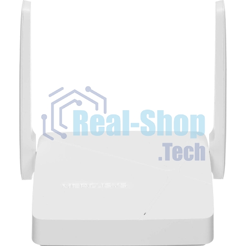 Роутер Mercusys MR20 AC750 Dual-Band Wi-Fi RouterSPEED: 300 Mbps at 2.4 GHz + 433 Mbps at 5 GHzSPEC: 2× Fixed External Antennas, 2× 10/100 Mbps LAN Ports, 1× 10/100 Mbps WAN PortFEATURE: Router/Access Point Mode Mode, WPS/Reset Button, IPTV, IPv6, Parental Controls