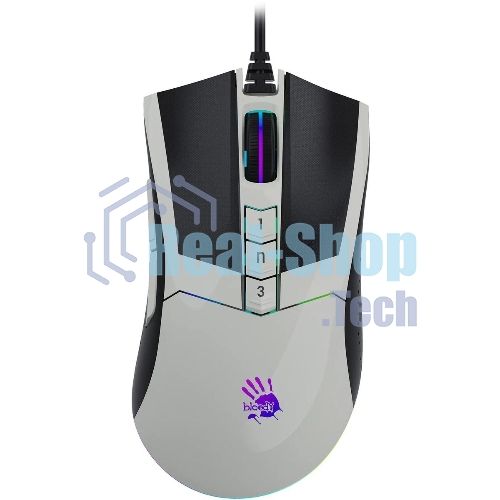 Мышь проводная A4Tech Bloody W90 Max белый/черный, 10000 dpi, USB, кнопки - 10