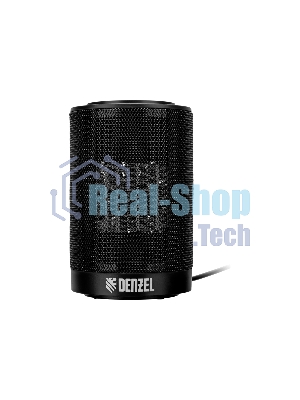 Тепловентилятор керамический Denzel DTFC-1200S, черный, 600/1200 Вт, 12 м2, 3 режима, термостат