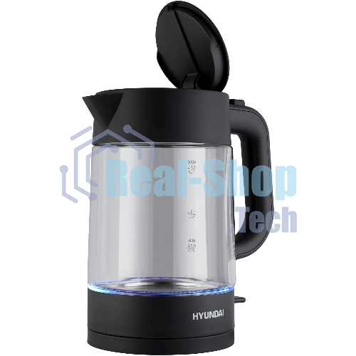 Чайник электрический Hyundai HYK-G7707 1.7л. 2200Вт графит корпус: стекло