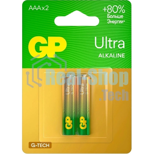 Батарея GP Ultra Alkaline 24AUA21-2CRSBC2 AAA (2шт)
