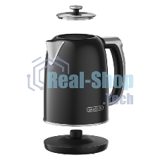 Чайник электрический Galaxy Line GL 0360 1.7 л, 2200 Вт, черный корпус: нерж.сталь/пластик