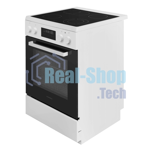 Плита электрическая Maunfeld MEC611CW09TD белый, конфорок 4 шт, духовка 59 л, 60 см x 85 см x 63 см