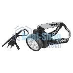 Фонарь налобный ЭРА светодиодный Трофи TG9 ударопрочный, 9 LED, 2 режима, аккумуляторный, черный