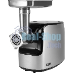 Мясорубка электрическая Rondell RDE-1458 серый, 3000 Вт, 3.5 кг/мин, реверс, защита от перегрузки, металлический лоток, насадки - 5