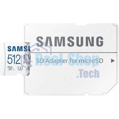 Флеш карта microSDXC 512Gb Samsung MB-MC512SA/EU EVO Plus + adapter