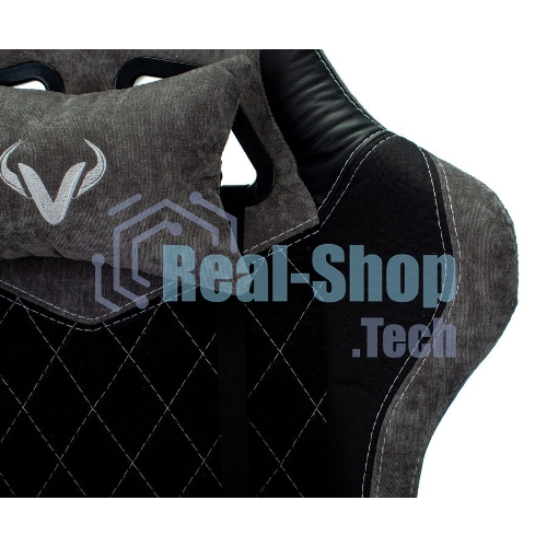 Кресло игровое Бюрократ VIKING 7 KNIGHT B FABRIC черный текстиль/эко.кожа крестовина металл/пластик