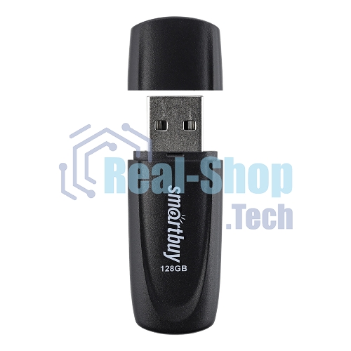 Флешка USB SmartBuy Scout black (SB128Gb2SCK), 128Gb, USB 2.0, R/W 30/15, черный