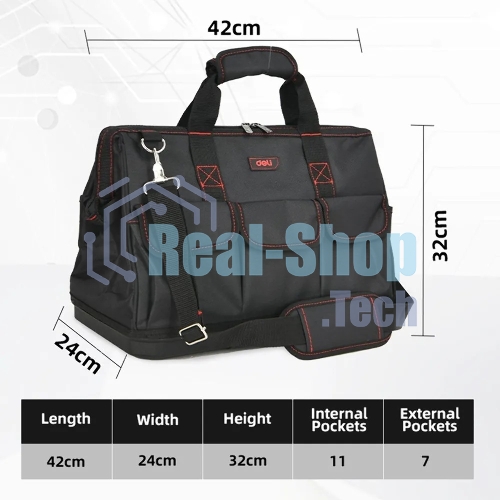 Сумка для инструментов Deli DL430901 Black Edition