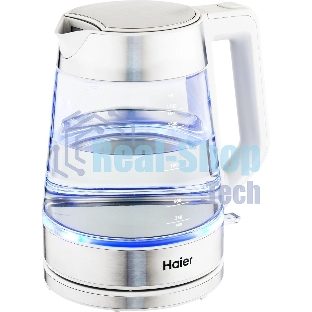Чайник электрический Haier HK-500 1.7л. 2200Вт серый/белый корпус: стекло/пластик (TD0029955RU)