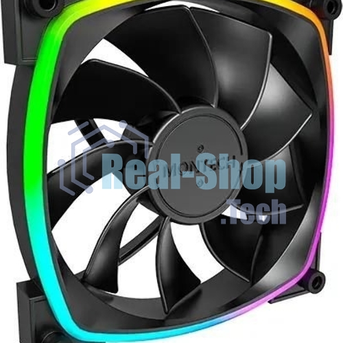 Вентилятор для корпуса Montech RX120 Reverse ARGb 120х120x25 черный 4-pin 27дБ (RX120 PWM BLACK) Ret