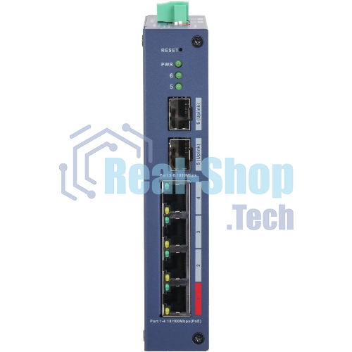 Коммутатор Dahua DH-CHS4206-4ET-90, 2×1 Гбит/с, управляемый