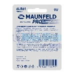 Батарейки Maunfeld PRO Long Life Alkaline 9V(6LR61) MB9-BL1, блистер 1 шт.