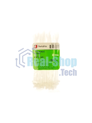 Хомут кабельный КСС 5х200 нейл. белый (уп. 100 шт) Fortisflex 49401