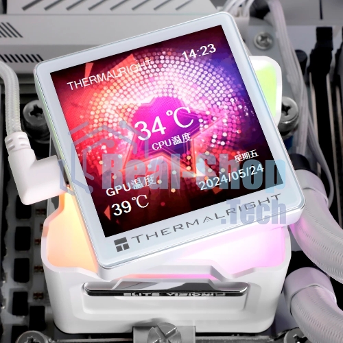 Система жидкостного охлаждения Thermalright Elite Vision 360 (360mm, LED, White, ARGB/Fans: 3x120mm, 69CFM, 27dBA, 2150RPM/Pump height 63mm, Rad thickness 27mm/S: 1700, 1200, 1851, 115X, 2011, 2066, AM5, AM4)