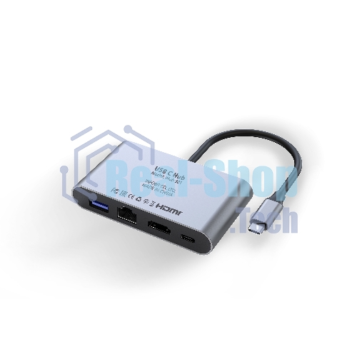 Распределитель Infobit iHub 301 3 подключения через 1 кабель USB-С