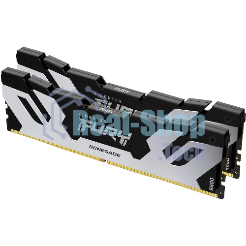 Оперативная память Kingston Fury Renegade, DDR5, 32Gb (2x16Gb), 7200MHz, CL38, DIMM, с радиатором, серебристый/черный