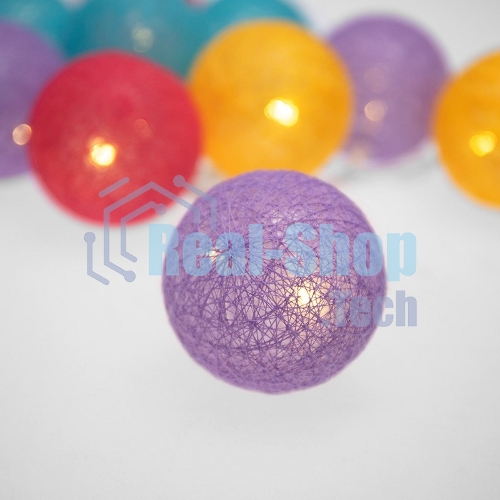 Тайские фонарики Neon-night Фейерверк 5 м, 25 LED, прозрачный ПВХ, теплый белый, питание USB