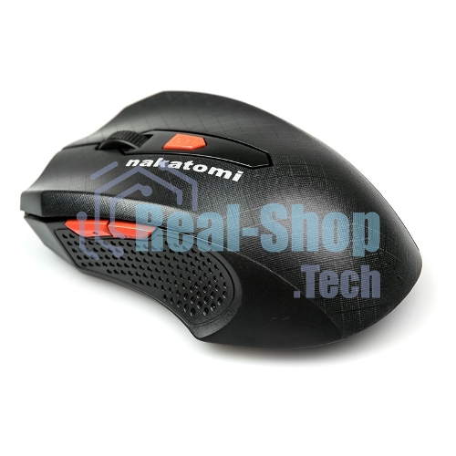 Мышь беспроводная Nakatomi MRON-07U черный, 1600 dpi, радиоканал, USB, кнопки - 5