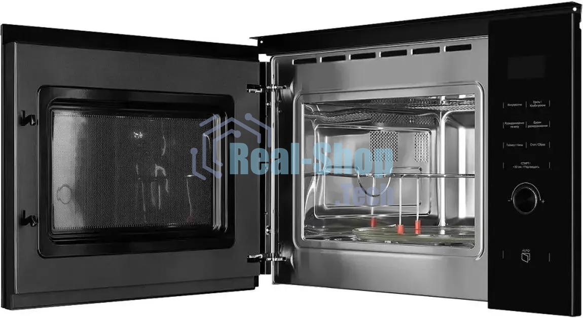Встраиваемая микроволновая печь Kuppersberg HMW 650 BL встраиваемая, 38х56х55 см, 25л., 900Вт, 8 программ, гриль, черный