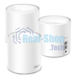 Бесшовный Mesh роутер TP-Link Deco X10 (DECO X10(3-PACK)) AX1500 10/100/1000BASE-TX белый (упак.:3шт)