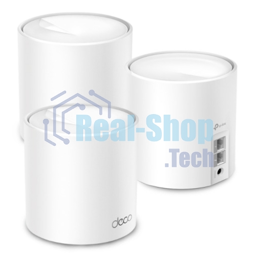 Бесшовный Mesh роутер TP-Link Deco X10 (DECO X10(3-PACK)) AX1500 10/100/1000BASE-TX белый (упак.:3шт)