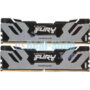 Оперативная память Kingston Fury Renegade, DDR5, 32Gb (2x16Gb), 7200MHz, CL38, DIMM, с радиатором, серебристый/черный