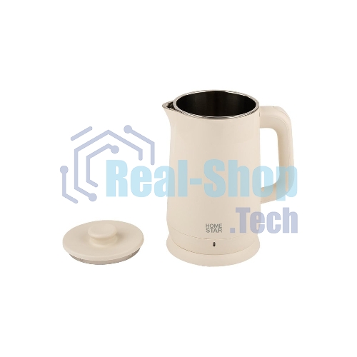 Чайник электрический Homestar HS-1006 1.8л бежевый, двойной корпус